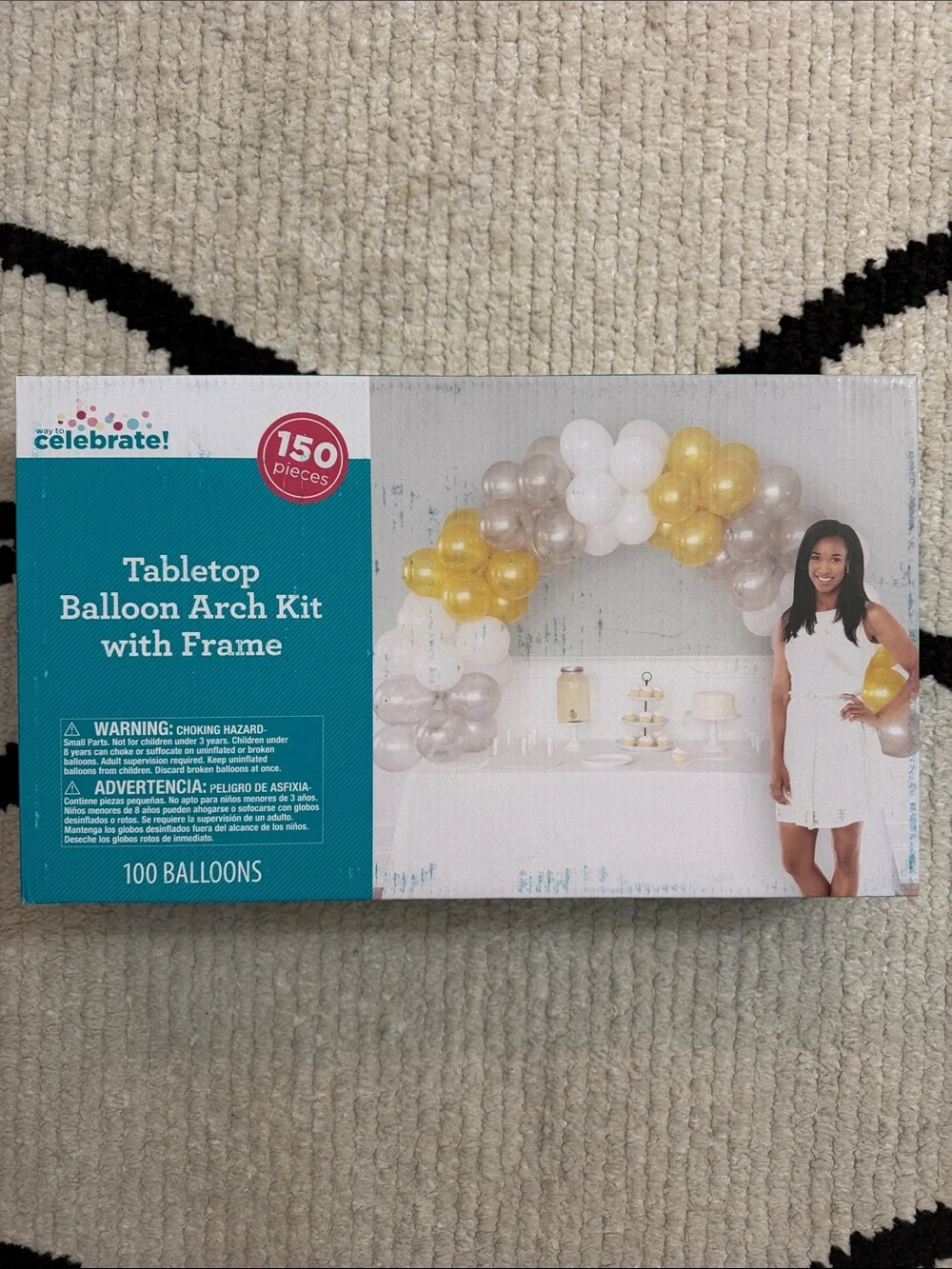 Tabletop Balloon Arch Kit w/Frame + Floral Balloon Garland 177pc Set ~ New